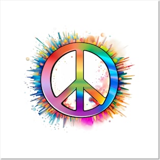 Harmonious Calm - 'Peace' Over Serene Bright Explosion Tee Posters and Art